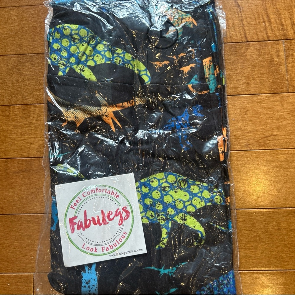 Black Dinosaur Print Leggings